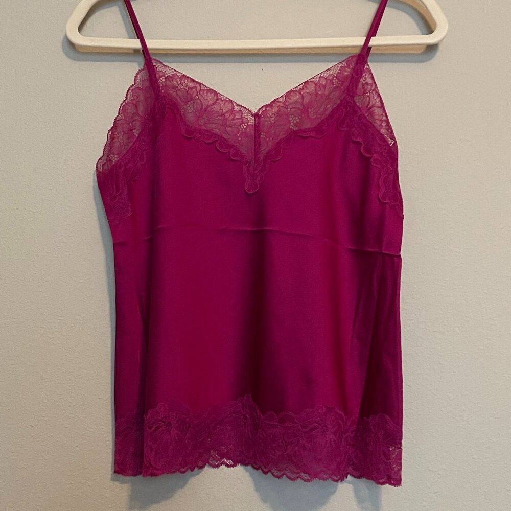 Express, XS, Cranberry, Lace Trim Cami Top, NEW!